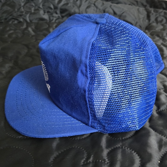 Vintage AT&T Trucker Snapback Hat Blue Made in USA "Call Before You Dig" - Picture 4 of 7